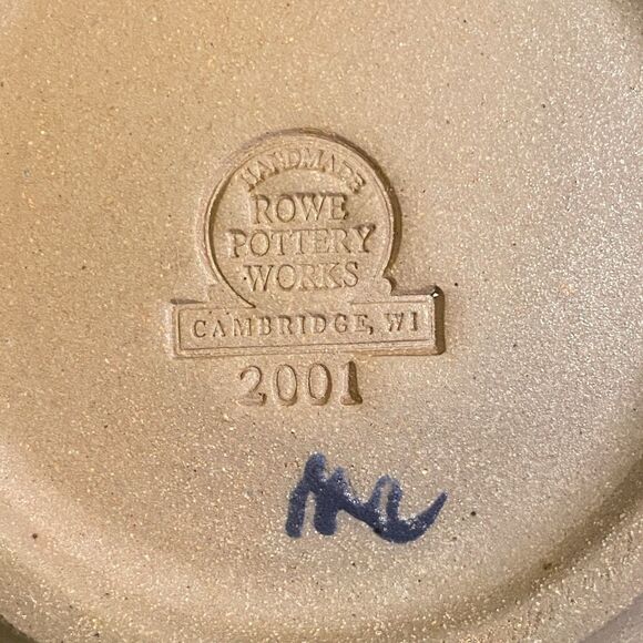 Lot of 2 Vintage Rowe Pottery Works 7" Salad Cereal Bowls Salt Glazed 1998 2001 - Picture 10 of 12